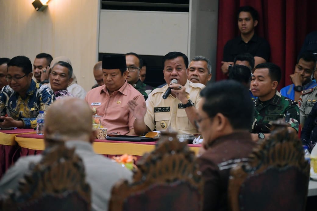 Dukung Pengamanan Nataru, Bupati Kuansing Ikuti Rakor Operasi Lilin Lancang Kuning 2025