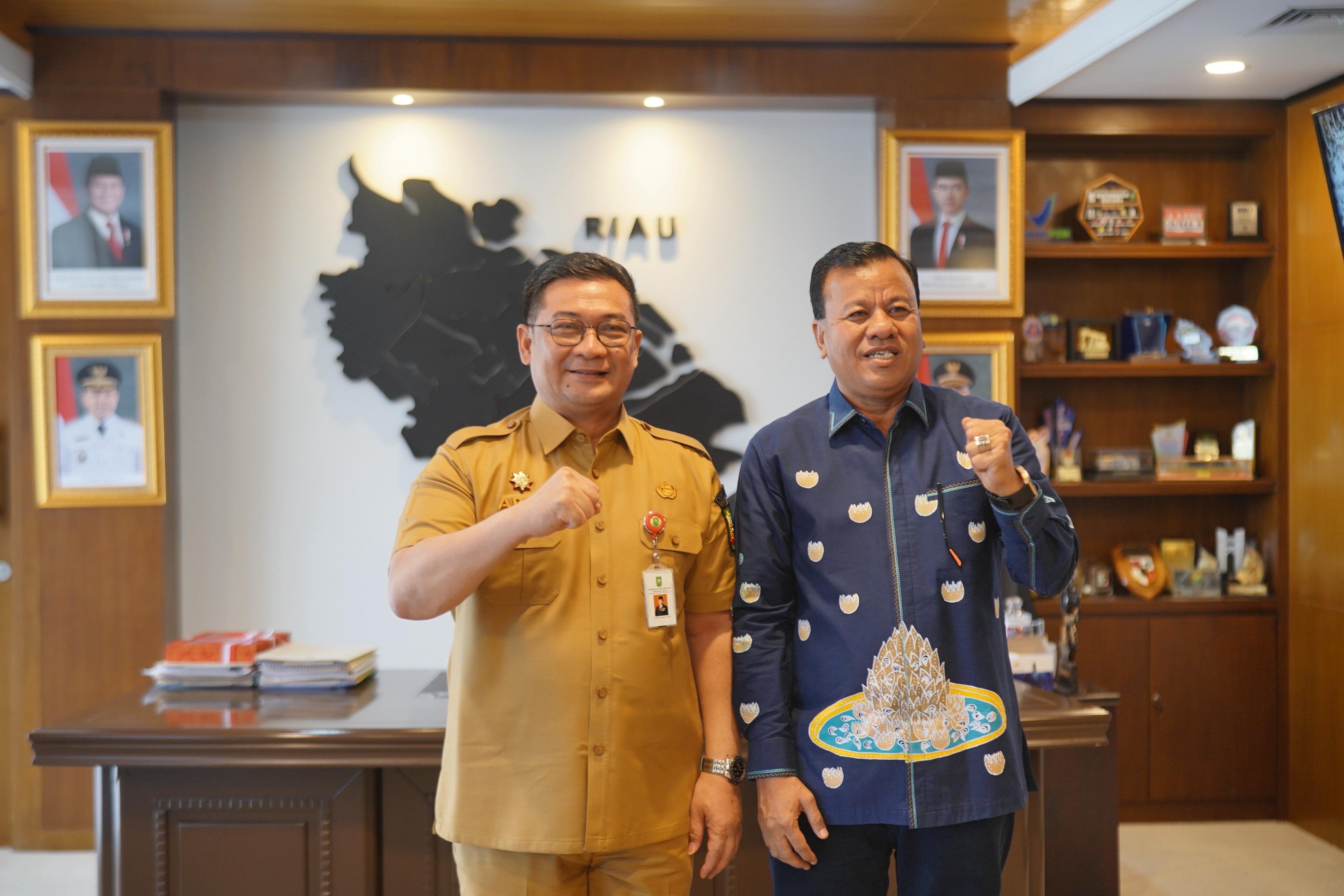 Suhardiman Temui Sekdaprov Riau, Bahas Kesiapan MTQ dan Infrastruktur Jalan