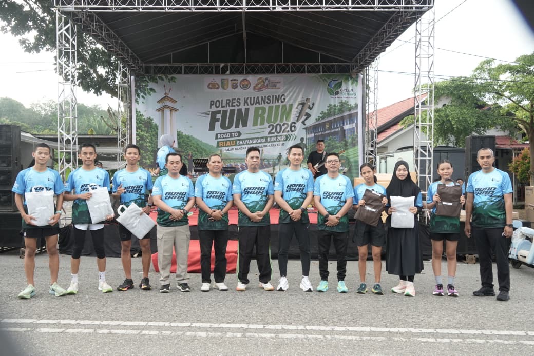Meriah dan Membeludak! Polres Kuansing Fun Run 2026 Banjir Peserta, Doorprize Jadi Rebutan
