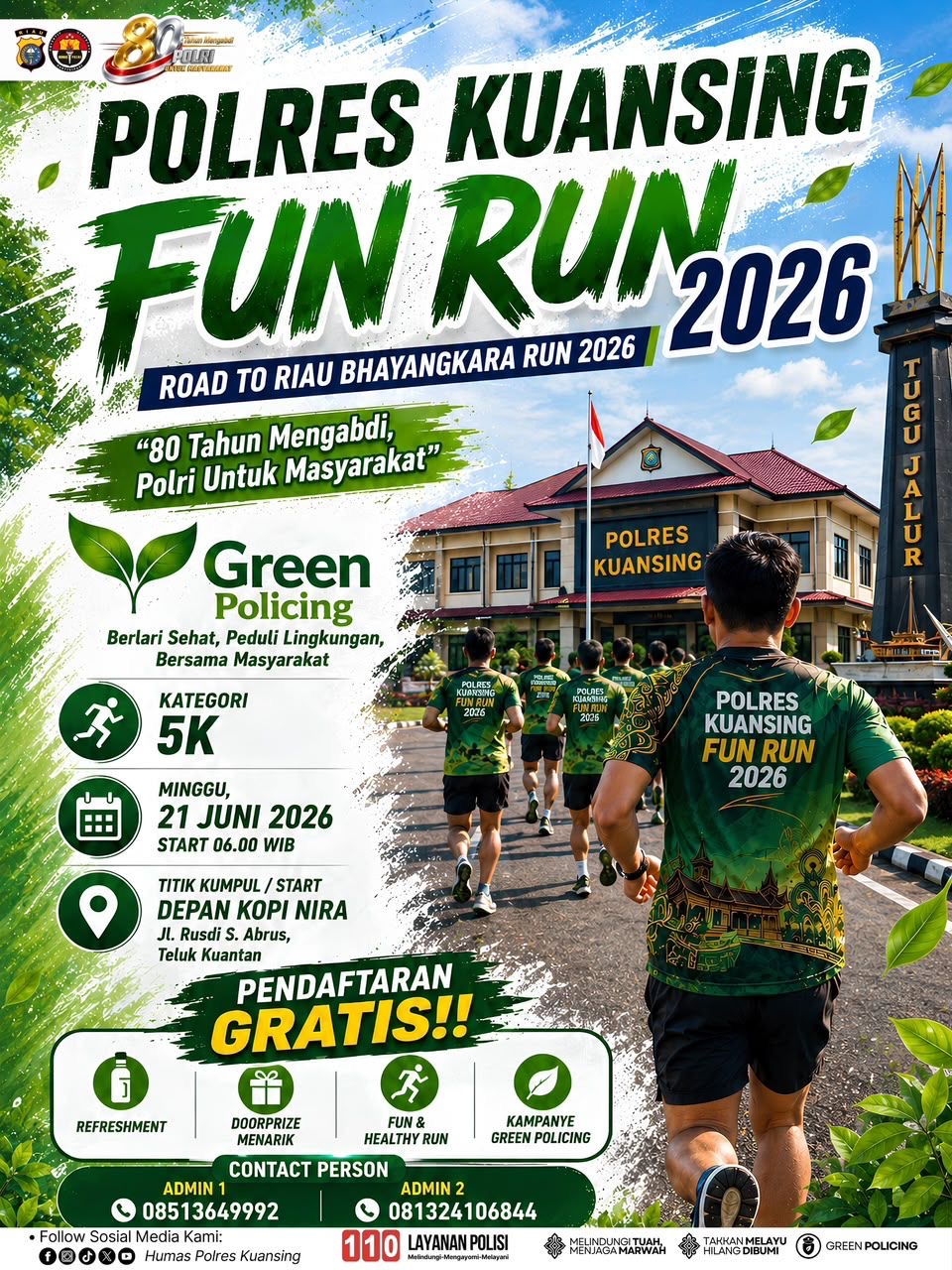 Gratis! Polres Kuansing Gelar Fun Run 2026, Siap Bikin Minggu Pagi Makin Berenergi